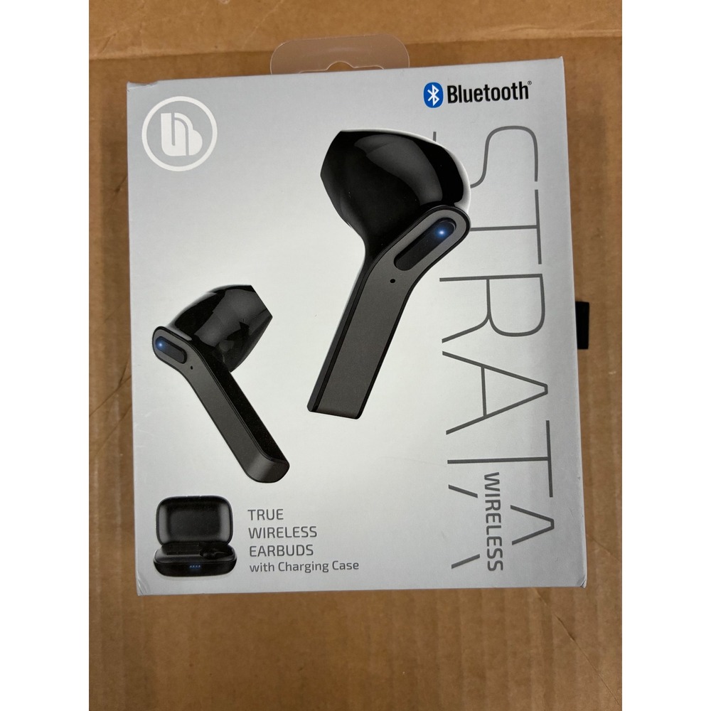 Merkury Innovations Strata True Wireless Bluetooth Earbuds Black UZ-TWE04-101‎